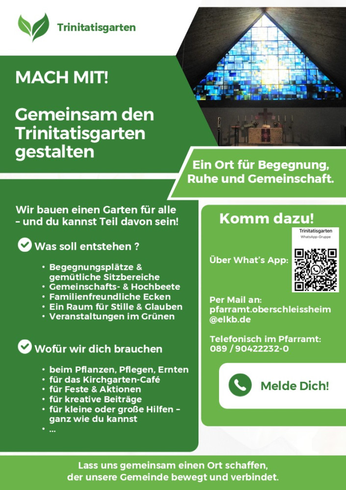 MACH MIT! Gemeinsam den Trinitatisgarten gestalten